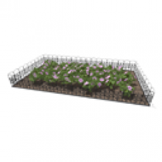 Madagascar Periwinkle Flower Bed, Steel